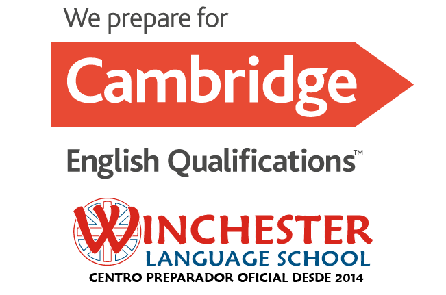Logo Cambridge con logo Winchester Language School